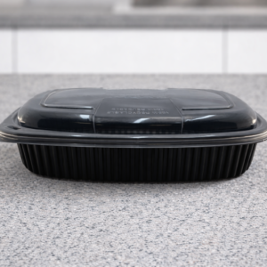 Pokrov za posodico PP črna PLASTBAKKE 720 ml, 50 kos