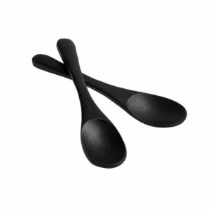 Lesen pribor žlička ČRNA za finger food 9 cm, 12 kosov v zavitku