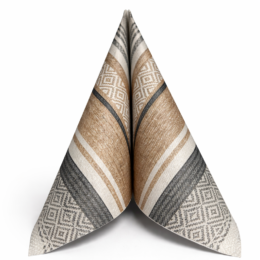 AIRLAID LINCLASS Serviete 40x40 cm LAGOS BEIGE/BLUE, 50 kosov