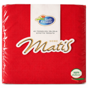 Serviete 38 x 38 cm, rdeče, 40 kosov
