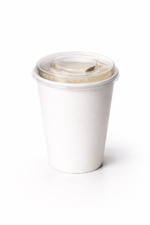 Pokrov za lonček to go s križno luknjo prozoren fi 9 cm, 100 kos v zavitku