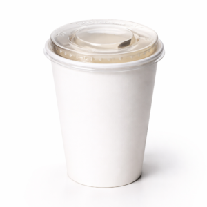 Pokrov za lonček to go s križno luknjo prozoren fi 9 cm, 100 kos v zavitku