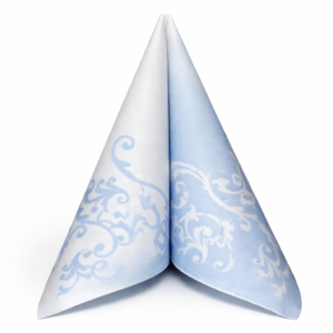 AIRLAID LINCLASS Serviete 40x40 cm POMP modre ovijalke, 50 kosov