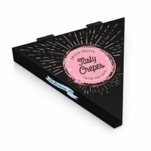 Pizza karton za 1 kos TASTY ČRN - trikotni, 25x25x4 cm, 1 kos