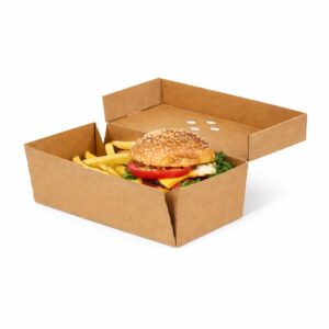 Kartonska embalaža VELIKI BURGER BOX + krompirček, 24 x 12 x 10 cm, 100 kos