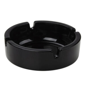 Stekleni pepelnik črn Selena 10,5 cm, kom