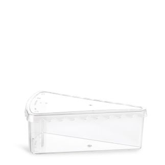 062900_2 PS posodica za 1 kos torte + pokrov, trikotna, 12 × 8 × 4,2 cm, 10 kosov