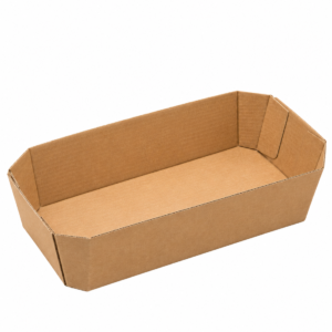 Kartonske posodice za sadje in zelenjavo, 22 × 12 × 6,5 cm, 1 kos